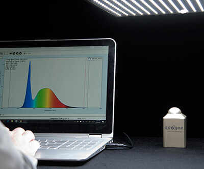 Image of field spectroradiometer Spectrovision software.